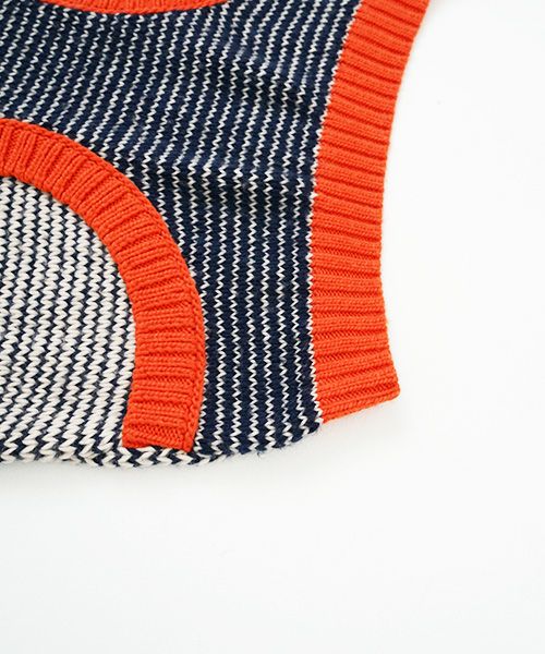 HENRIK VIBSKOV ヘンリックヴィブスコフ KNIT SWEAT [Navy Red Beige] HENRIK VIBSKOV店舗 HENRIK VIBSKOV取扱 HENRIK VIBSKOV通販