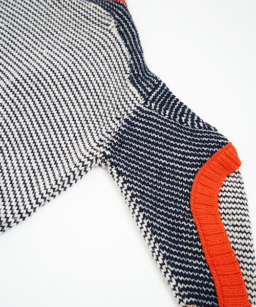 HENRIK VIBSKOV ヘンリックヴィブスコフ KNIT SWEAT [Navy Red Beige] HENRIK VIBSKOV店舗 HENRIK VIBSKOV取扱 HENRIK VIBSKOV通販