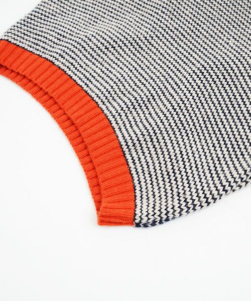 HENRIK VIBSKOV ヘンリックヴィブスコフ KNIT SWEAT [Navy Red Beige] HENRIK VIBSKOV店舗 HENRIK VIBSKOV取扱 HENRIK VIBSKOV通販