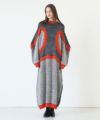 HENRIK VIBSKOV.ヘンリックヴィブスコフ.TOMATO KNIT DRESS [Navy Red Beige]