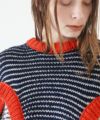 HENRIK VIBSKOV.ヘンリックヴィブスコフ.TOMATO KNIT DRESS [Navy Red Beige]