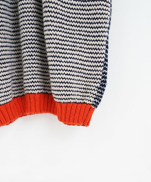 HENRIK VIBSKOV.ヘンリックヴィブスコフ.TOMATO KNIT DRESS [Navy Red Beige]