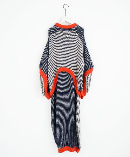 HENRIK VIBSKOV.ヘンリックヴィブスコフ.TOMATO KNIT DRESS [Navy Red Beige]