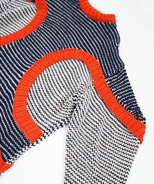 HENRIK VIBSKOV ヘンリックヴィブスコフ KNIT SWEAT DRESS [Navy Red Beige] HENRIK VIBSKOV店舗 HENRIK VIBSKOV取扱 HENRIK VIBSKOV通販
