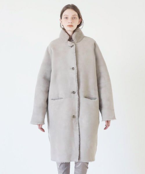 KristenseN DU NORD クリステンセンドゥノルド MOUTON COAT [02 chalk]