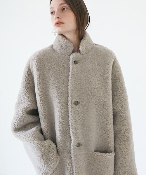 KristenseN DU NORD クリステンセンドゥノルド MOUTON COAT [02 chalk]