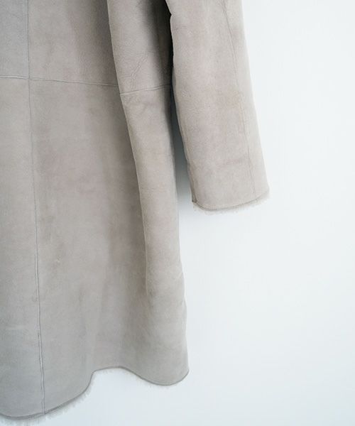 KristenseN DU NORD  ｸﾘｽﾃﾝｾﾝ ﾄﾞｩ ﾉﾙﾄ MOUTON COAT [221-12434/F-301 02 chalk] KristenseN DU NORD店舗 KristenseN DU NORD通販 KristenseN DU NORD公式
