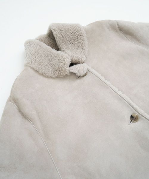 KristenseN DU NORD  ｸﾘｽﾃﾝｾﾝ ﾄﾞｩ ﾉﾙﾄ MOUTON COAT [221-12434/F-301 02 chalk] KristenseN DU NORD店舗 KristenseN DU NORD通販 KristenseN DU NORD公式