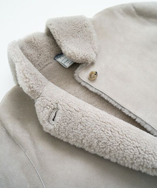 KristenseN DU NORD  ｸﾘｽﾃﾝｾﾝ ﾄﾞｩ ﾉﾙﾄ MOUTON COAT [221-12434/F-301 02 chalk] KristenseN DU NORD店舗 KristenseN DU NORD通販 KristenseN DU NORD公式