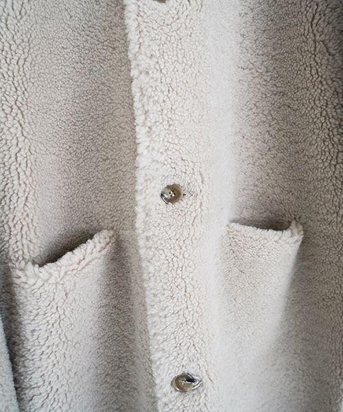 KristenseN DU NORD  ｸﾘｽﾃﾝｾﾝ ﾄﾞｩ ﾉﾙﾄ MOUTON COAT [221-12434/F-301 02 chalk] KristenseN DU NORD店舗 KristenseN DU NORD通販 KristenseN DU NORD公式