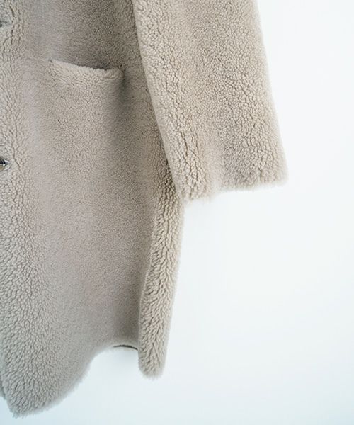 KristenseN DU NORD  ｸﾘｽﾃﾝｾﾝ ﾄﾞｩ ﾉﾙﾄ MOUTON COAT [221-12434/F-301 02 chalk] KristenseN DU NORD店舗 KristenseN DU NORD通販 KristenseN DU NORD公式