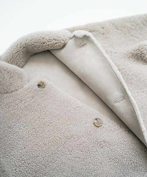 KristenseN DU NORD  ｸﾘｽﾃﾝｾﾝ ﾄﾞｩ ﾉﾙﾄ MOUTON COAT [221-12434/F-301 02 chalk] KristenseN DU NORD店舗 KristenseN DU NORD通販 KristenseN DU NORD公式