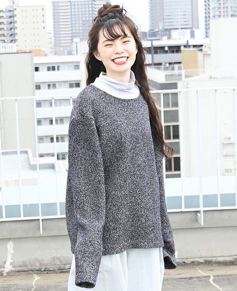 hatra ハトラ.HIGHNECK PULLOVER[NAVY]_