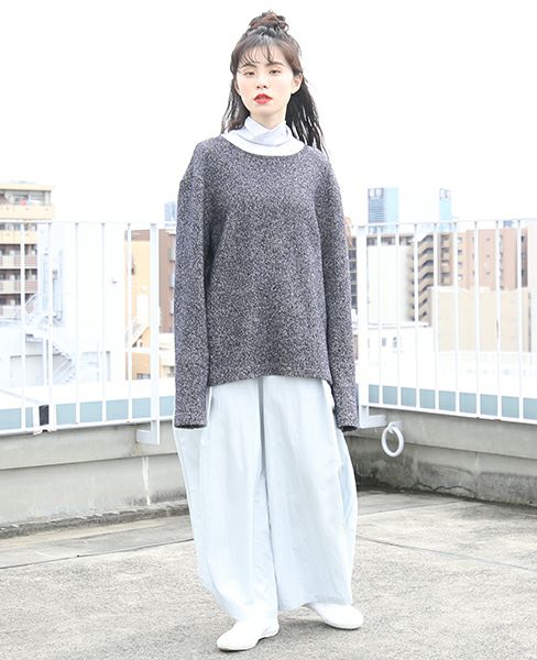 hatra ハトラ.HIGHNECK PULLOVER[NAVY]_