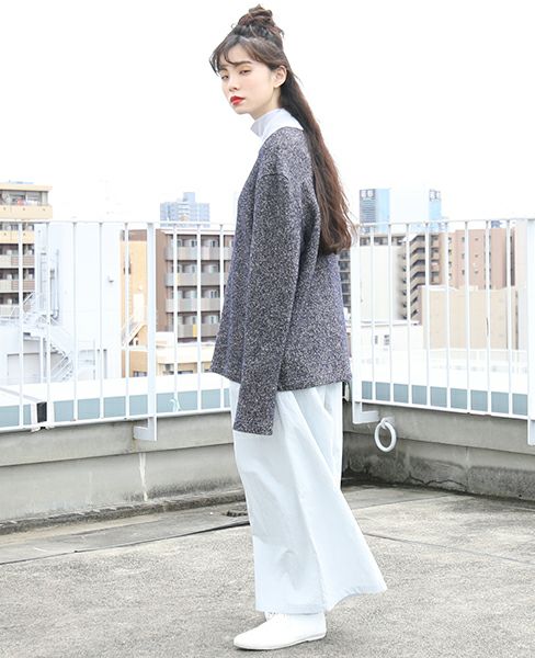 hatra ハトラ HIGHNECK PULLOVER[NAVY]_