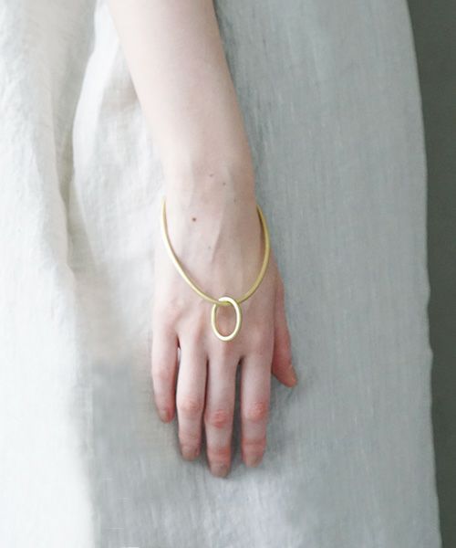 _Fot.フォート.round wire bangle _egg [1401a_b/brass]
