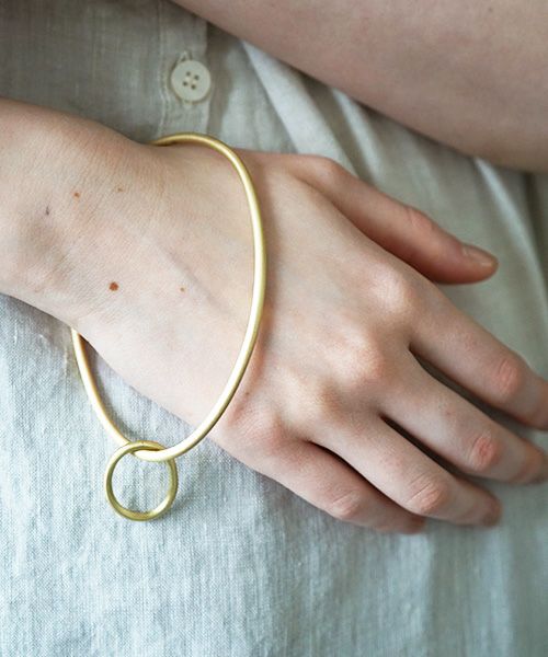 _Fot.フォート.round wire bangle _egg [1401a_b/brass]