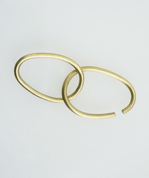 _Fot.フォート.round wire earring L_egg (Ear cuff) [1403a_cl/brass]