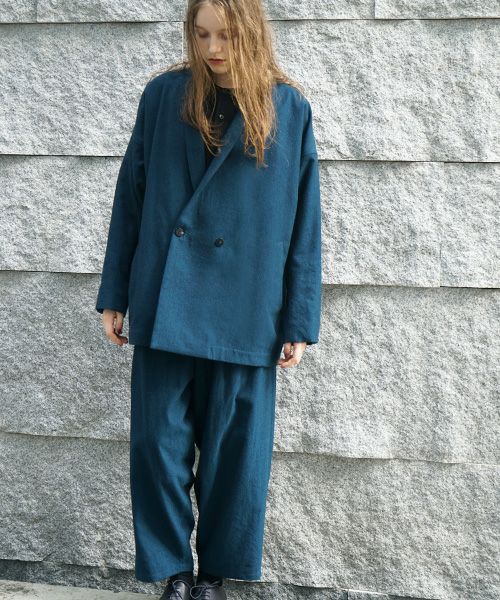 YANTOR.ヤントル.Turquoise Wool Jacket [Y235JK02/TURQUOISE BLUE]
