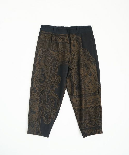 YANTOR.ヤントル.Tibetan Paisley Jacquard Himo Pants [Y235PT13/DARK YELLOW]