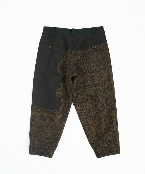 YANTOR.ヤントル.Tibetan Paisley Jacquard Himo Pants [Y235PT13/DARK YELLOW]