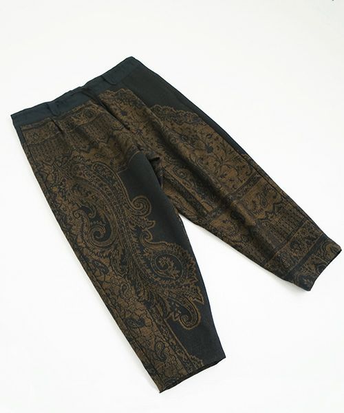 YANTOR.ヤントル.Tibetan Paisley Jacquard Himo Pants [Y235PT13/DARK YELLOW]