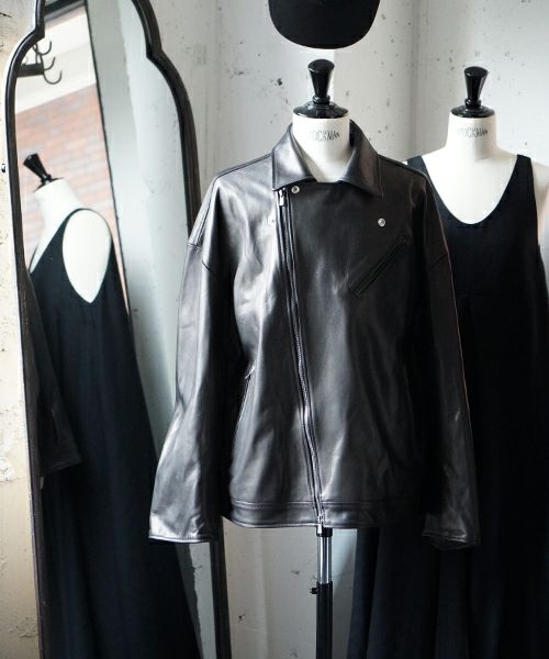 YOKO SAKAMOTO ヨーコサカモト LEATHER RIDERS JACKET [BLACK] YS