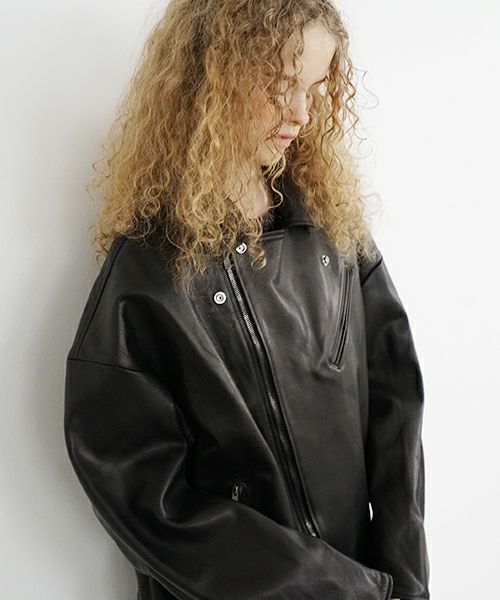 YOKO SAKAMOTO ヨーコサカモト LEATHER RIDERS JACKET [BLACK