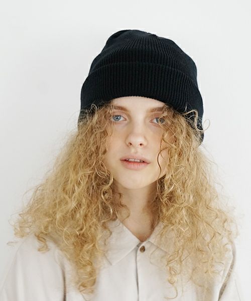 YOKO SAKAMOTO.ヨーコサカモト.KNIT BIG WATCH CAP [BLACK] YS - KNIT - CAP