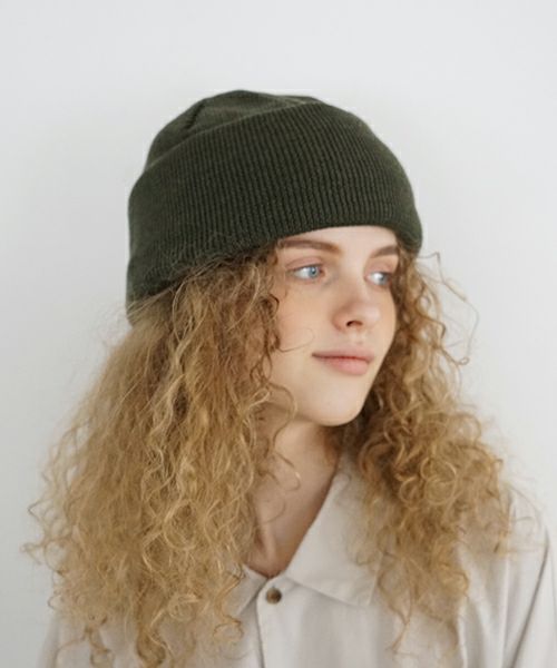 YOKO SAKAMOTO.ヨーコサカモト.KNIT BIG WATCH CAP [HEATHER OLIVE] YS - KNIT - CAP