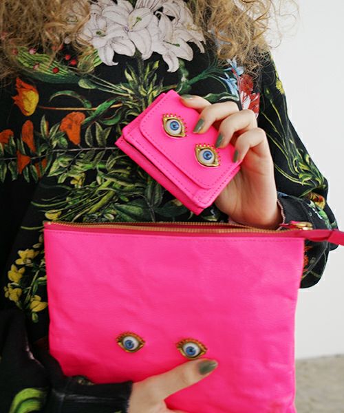 AHCAHCUM.あちゃちゅむ.お目目の財布 [pink]