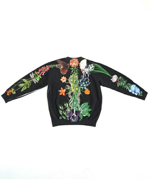 AHCAHCUM.あちゃちゅむ.お花の体スウェット[black]