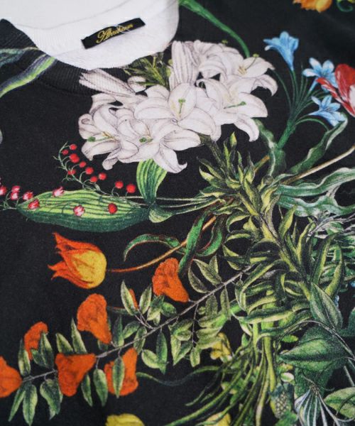 AHCAHCUM.あちゃちゅむ.お花の体スウェット[black]