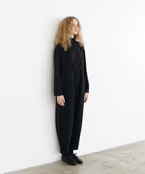 Mochi / home&miles.モチ / ホーム＆マイルズ.tuck sweat salopette [black]