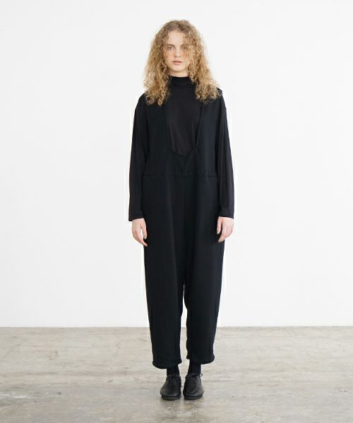 Mochi / home&miles.モチ / ホーム＆マイルズ.tuck sweat salopette [black]