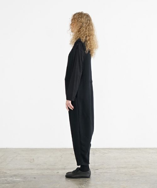Mochi / home&miles.モチ / ホーム＆マイルズ.tuck sweat salopette [black]