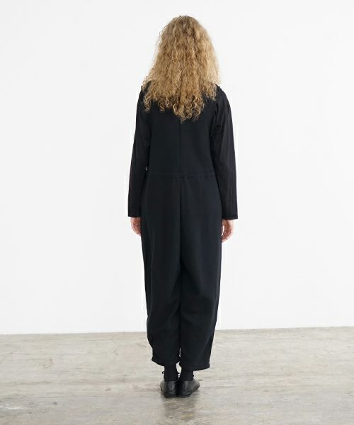 Mochi / home&miles.モチ / ホーム＆マイルズ.tuck sweat salopette [black]