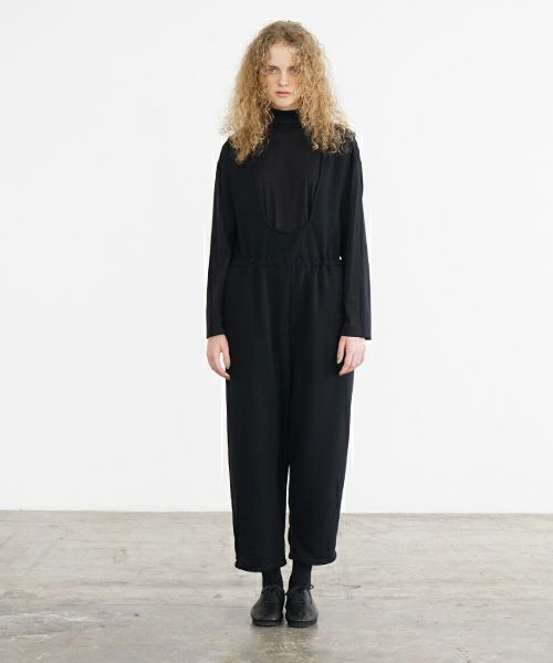 Mochi / home&miles.モチ / ホーム＆マイルズ.tuck sweat salopette [black]