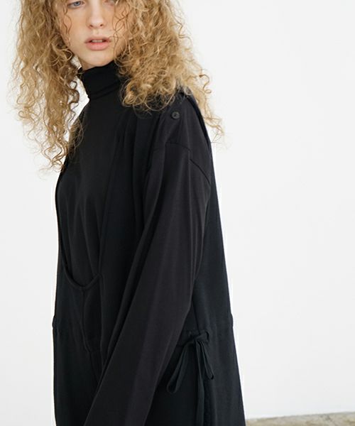 Mochi / home&miles.モチ / ホーム＆マイルズ.tuck sweat salopette [black]