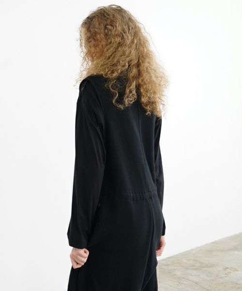 Mochi / home&miles.モチ / ホーム＆マイルズ.tuck sweat salopette [black]