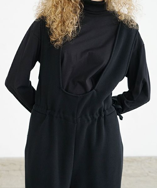 Mochi / home&miles.モチ / ホーム＆マイルズ.tuck sweat salopette [black]