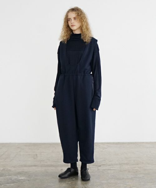Mochi / home&miles.モチ / ホーム＆マイルズ.tuck sweat salopette [navy]