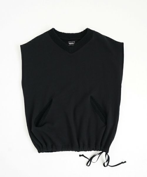 Mochi / home&miles.モチ / ホーム＆マイルズ.v-neck vest [black]