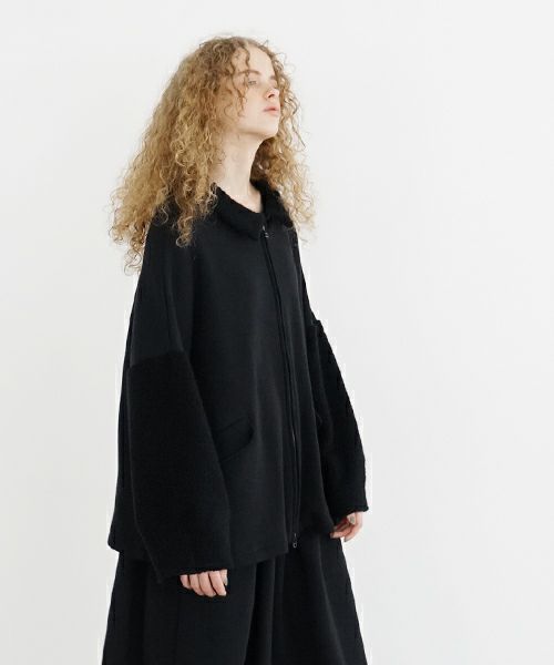 Mochi / home&miles.モチ / ホーム＆マイルズ.zip up cardigan [black]
