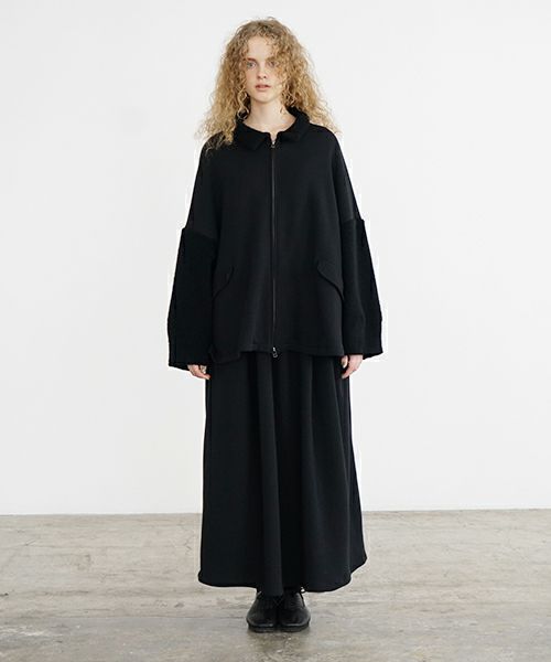 Mochi / home&miles.モチ / ホーム＆マイルズ.zip up cardigan [black]