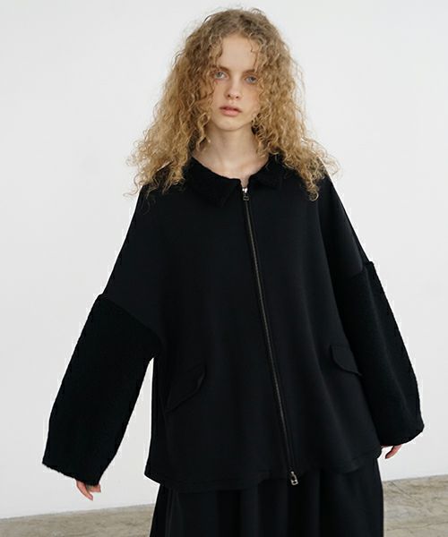 Mochi / home&miles.モチ / ホーム＆マイルズ.zip up cardigan [black]