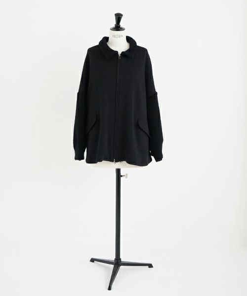 Mochi / home&miles.モチ / ホーム＆マイルズ.zip up cardigan [black]