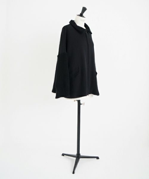 Mochi / home&miles.モチ / ホーム＆マイルズ.zip up cardigan [black]
