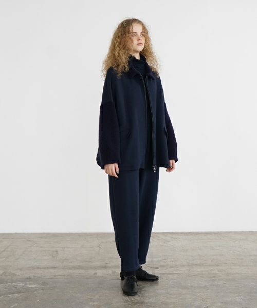 Mochi / home&miles.モチ / ホーム＆マイルズ.zip up cardigan [navy]