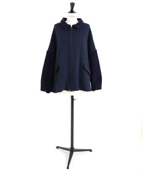 Mochi / home&miles.モチ / ホーム＆マイルズ.zip up cardigan [navy]